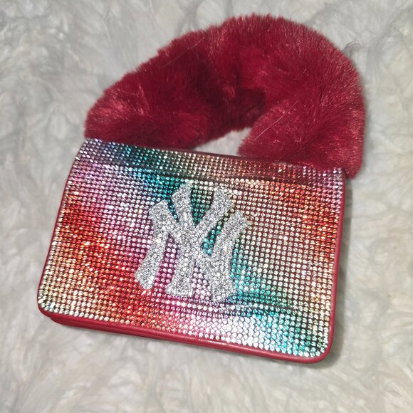 NY Bling Mini Purse and Fur Handle - Picture 1 of 3